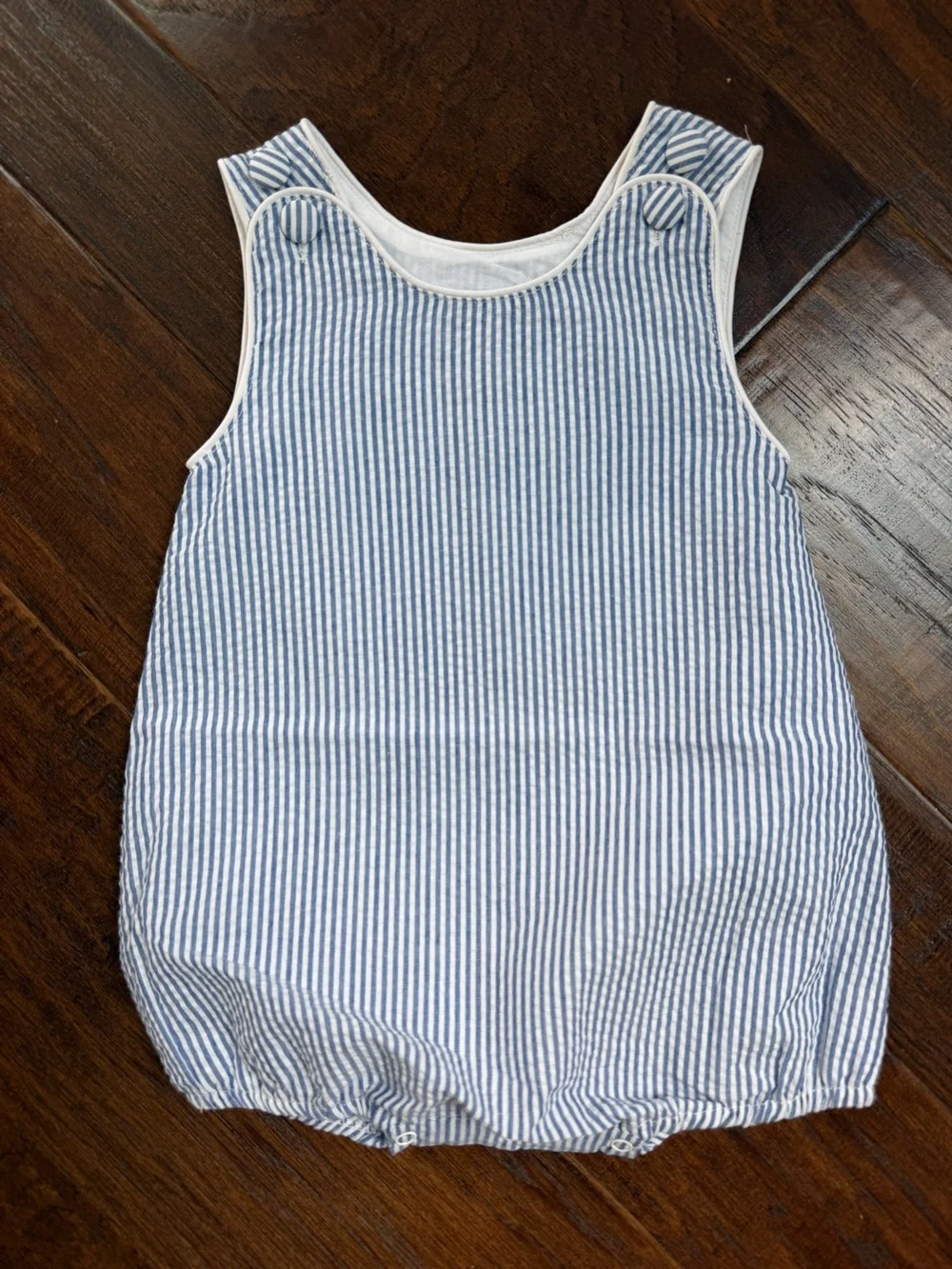Lil Cactus Baby Gingham One-Piece Romper in Light Gray